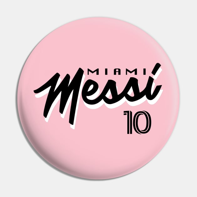 Inter Miami Messi Football Design Pin by FanSwagUnltd