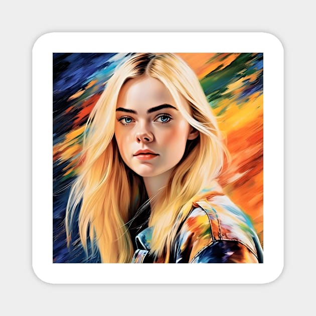 fresh colors with Elle Fanning Magnet by bogfl