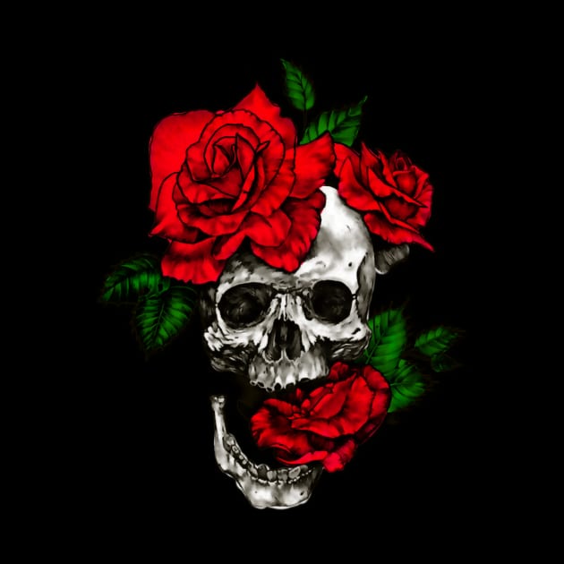 The Skull And The Roses by MythicalWorld