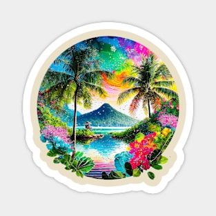 Tropical Island Magnet