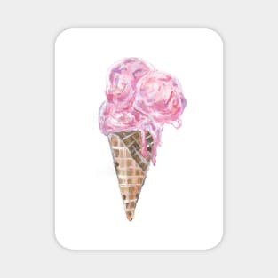 Creamy Strawberry Ice Cream Magnet