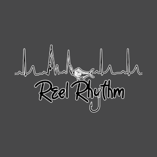 Reel Rhythm ECG Fishing Dorado Outlined White T-Shirt