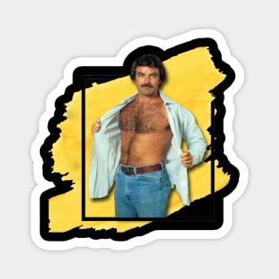 Tom Selleck//Yellow Splash Magnet