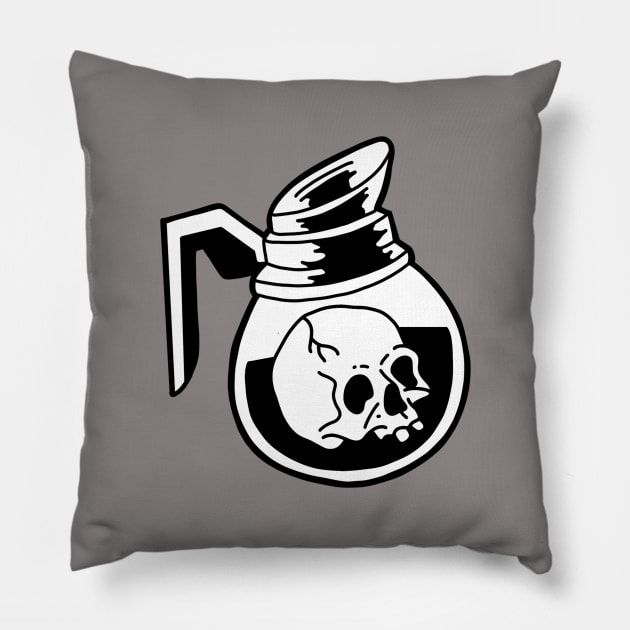 Death or Coffee Pillow by ReclusiveCrafts