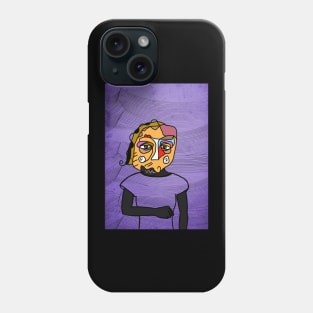 Exceptional Digital Art Collectible - Character with FemaleMask, AbstractEye Color, and BlueSkin on TeePublic Phone Case