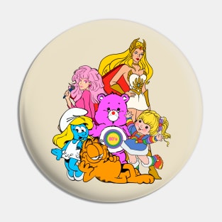 80s Cartoons Retro Pin