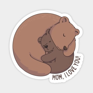 Bear Hugs: A Bond Between Mother and Cub Magnet