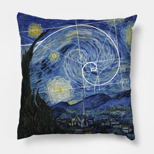 Art Meets Math, Van Gogh Meets Fibonacci Pillow