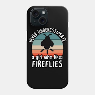 Underestimate girl firefly night love Phone Case