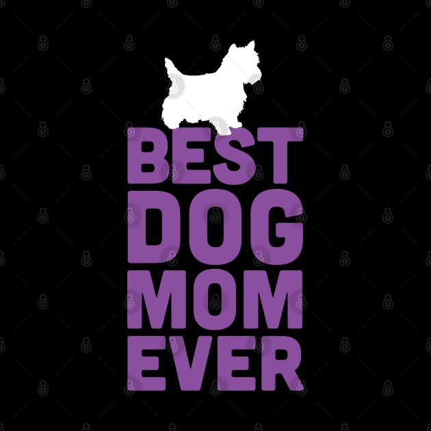 Best Westie Dog Mom Ever - Purple Dog Lover Gift by Elsie Bee Designs