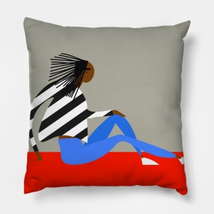 Sports black girl Pillow