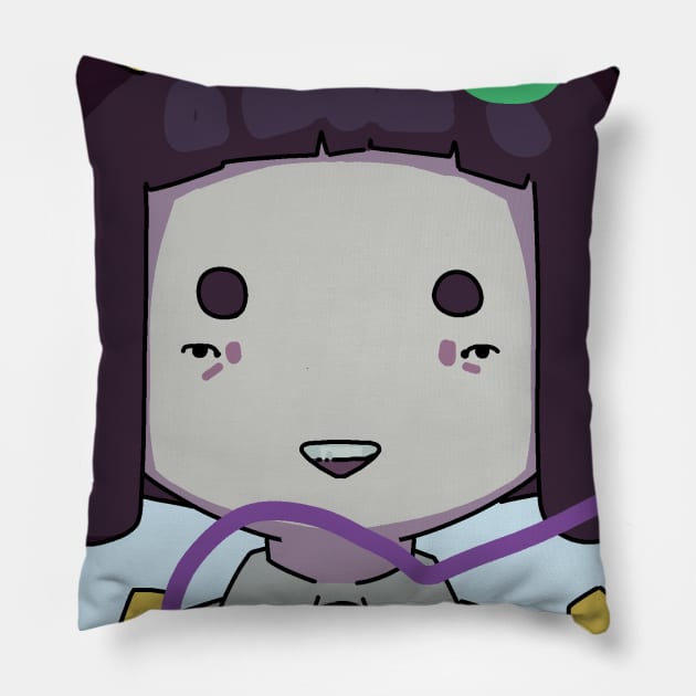 Cute office girl Pillow by cokyfish