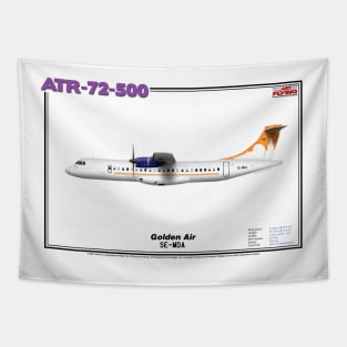 Avions de Transport Régional 72-500 - Golden Air (Art Print) Tapestry