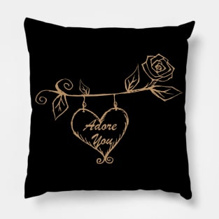 Valentine Day-Adore You!! Pillow