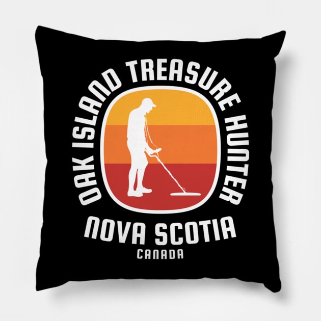 Oak Island Metal Detector Treasure Gift Pillow by Kimhanderson