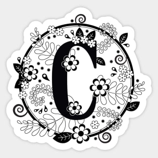 2 inch circle stickers - date – Letter C design