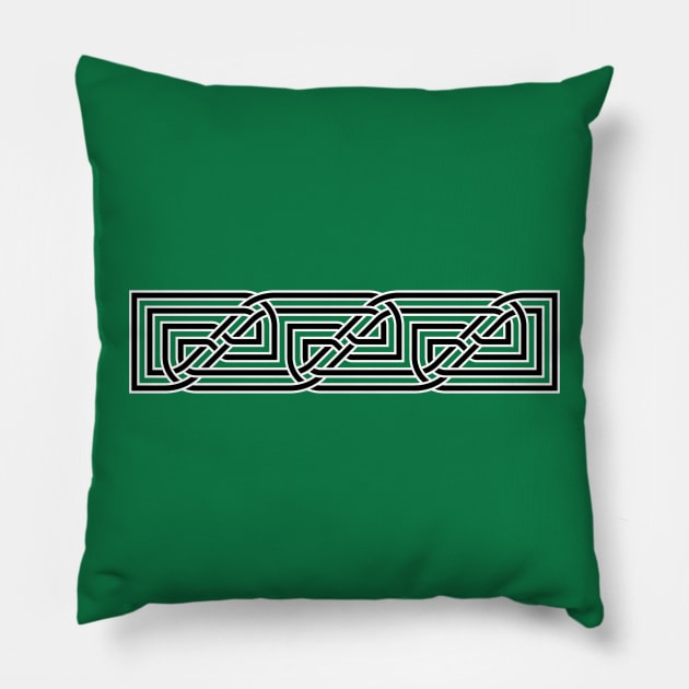 Decorative Rectangular Celtic Interlaced Knot Pattern 2 Pillow by taiche