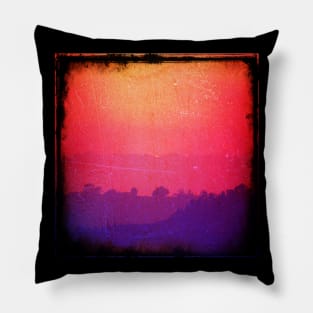 Orange Pink Purple Sunset Pillow