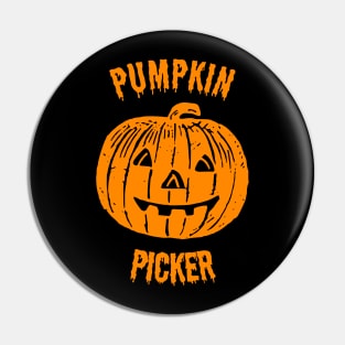 Adorable Pumpkin Picker Kids' Halloween Tee Pin