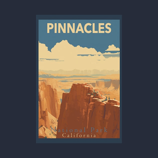 Pinnacles National Park Travel Poster by GreenMary Design