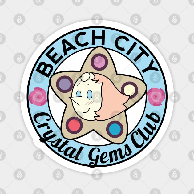 Beach City Crystal Gems Club (Pearl) Magnet by andsteven