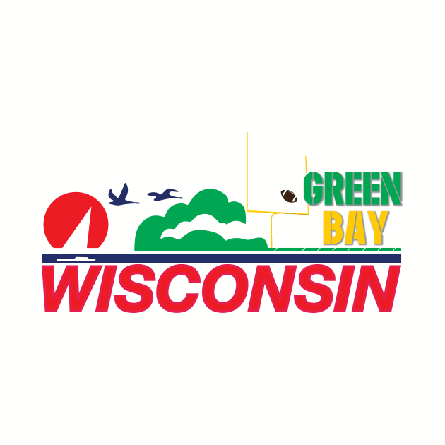 Wisconsin License Plate Green Bay by KevinWillms1