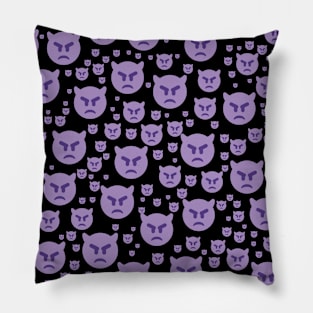 Angry Face With Horns Pillow