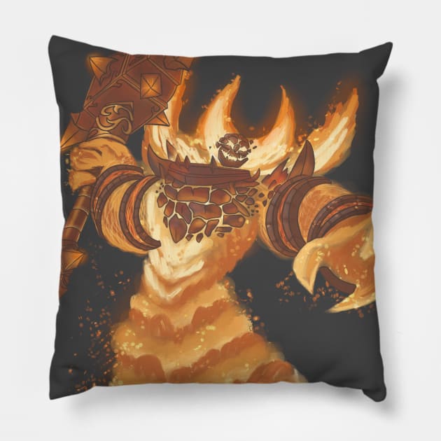 Ragnaros - World of Warcraft classic Pillow by h0lera