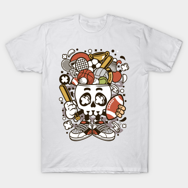 Discover Sports Skull Head - Sportswear - T-Shirt