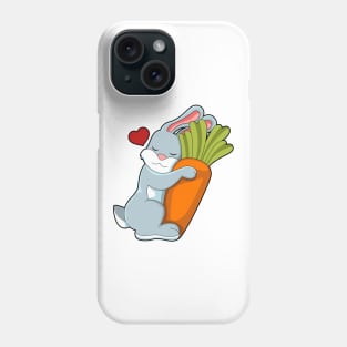 Rabbit with Carrot & Heart Phone Case