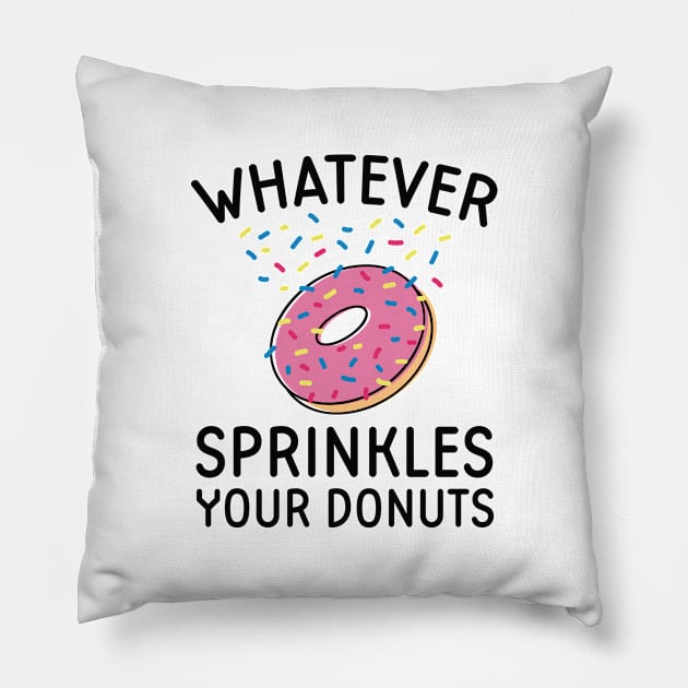 Sprinkles Your Donuts Pillow by VectorPlanet