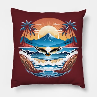 eagle on the beach Pillow