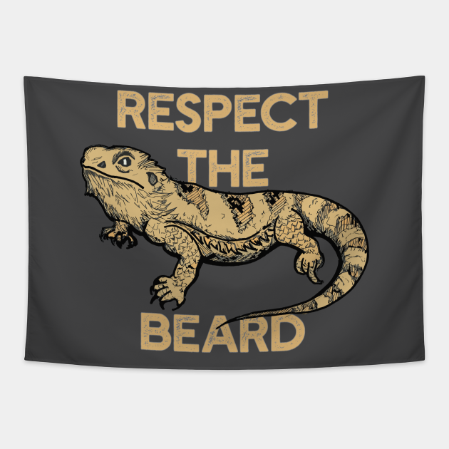 Bearded Dragon - Respect the Beard - Dragon - Tapestry | TeePublic