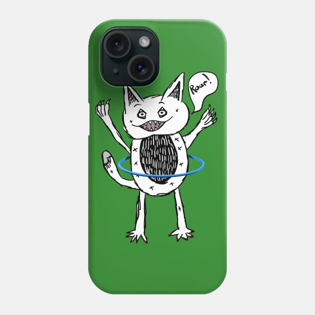 Cute Black and White Moster Phone Case by mailboxdisco