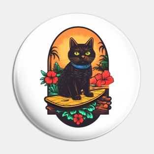 Tropical Vintage Kitty Pin