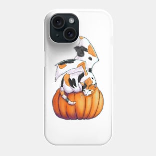 Calico Bat Cat on Pumpkin Phone Case