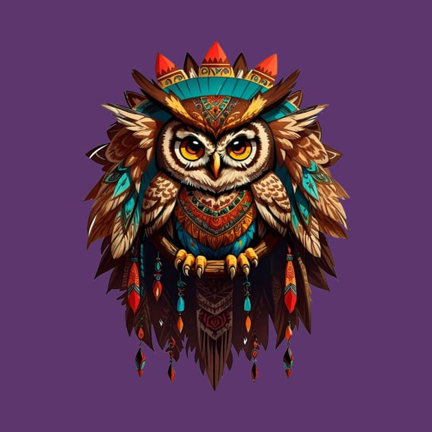 Tribal Owl by Whole Lotta Pixels
