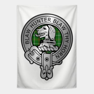 Clan Forrester Crest & Hunting Tartan Tapestry