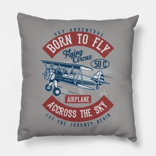 Born to Fly Vintage Design Pillow