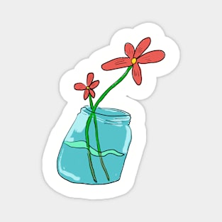 Flowers in a Jar Magnet