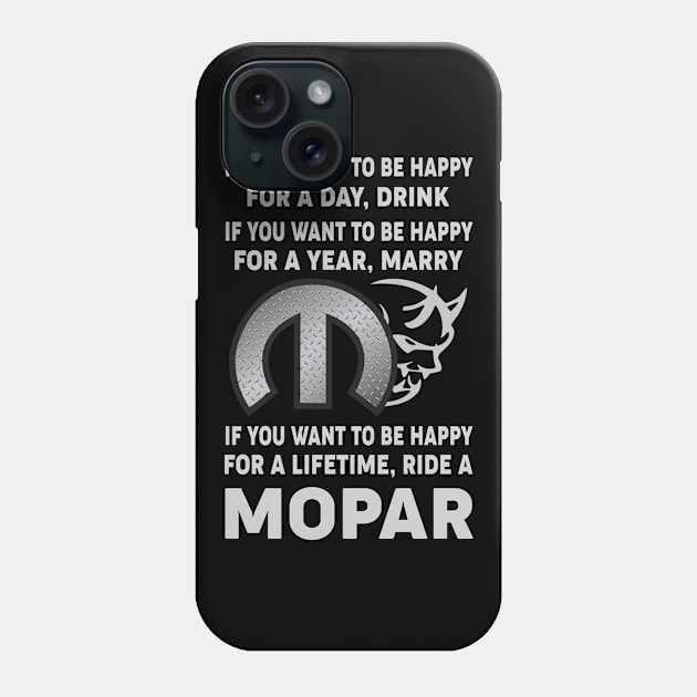 if you want to be happy for a day Phone Case by MoparArtist 