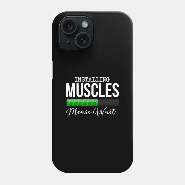 Installing Muscles Please Wait Phone Case by Saimarts