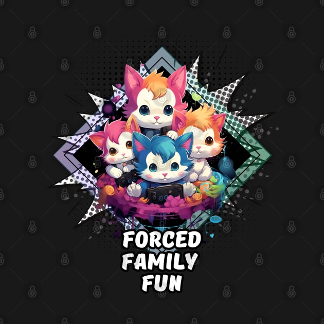 Forced Family Fun - Gamer Cat by MaystarUniverse