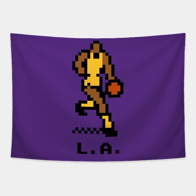 8-Bit Basketball - Los Angeles Tapestry by The Pixel League