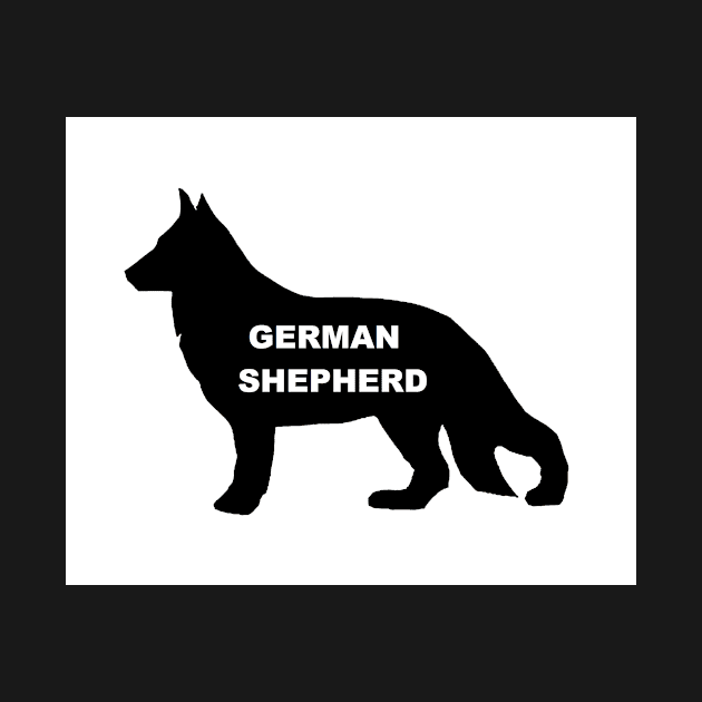 german shepherd name silhouette by Wanderingangel