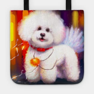 Cute Bichon Frisé Drawing Tote