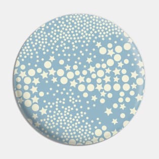 Galaxy Glam Geometry / Vintage Sky Blue and Cream Shades Pin