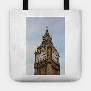 Big Ben against blue and cloudy sky Tote