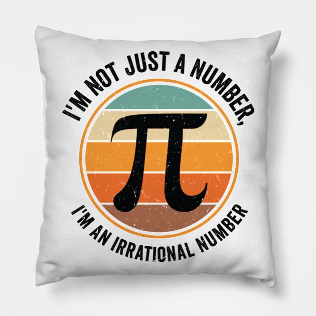 Pi Day Retro Mathematics Pi Symbol Math Number Pillow by Tom´s TeeStore