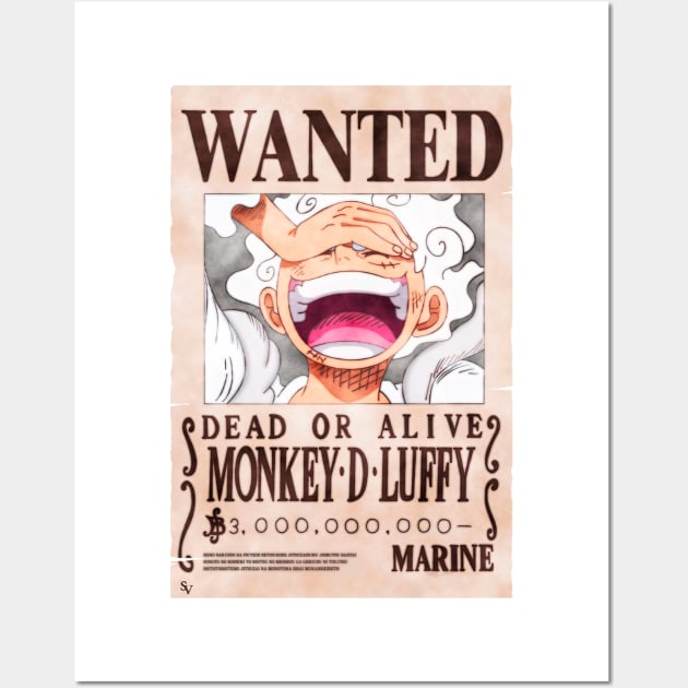 One Piece Luffy Wanted Poster Poster